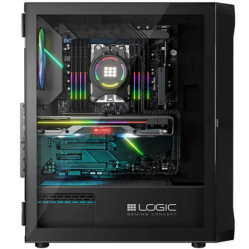 Корпус LogicConcept PORTOS MESH+GLASS ARGB fans 4x120mm BLACK без БП ATX - фото 6
