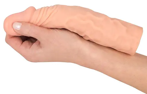 Насадка на пенис Nature Skin Extension Sleeve 19.5 см телесный - фото 11