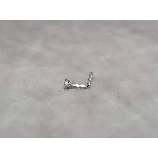 Золотая серьга-пирсинг Астор в нос с фианитом. 2182526Б - фото 3