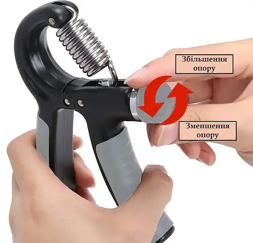 Еспандер кістьовий PowerPlay PP-4323 з регульованим навантаженням 10-40 кг Strength Grip Чорно-зелений (PP_4323_Bl/Green) - фото 8