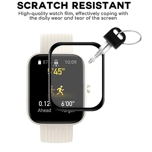 Защитная пленка Tamister для смарт-часов Amazfit Bip 3/3Pro с рамкой 1 шт. - фото 3