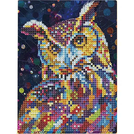 Алмазна мозаїка "Сова" Brushme DM3005 з мольбертом 17x22.5 см - фото 1