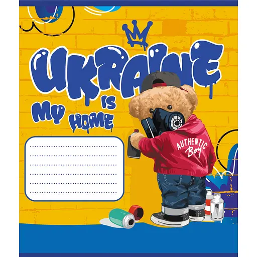 Зошит учнівський "Синьо-жовтий" Leader 024-550160K-1 в клітинку, 24 аркуші - фото 1