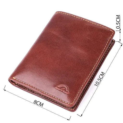 Кошелек для мужчин из натуральной глянцевой кожи Tony Perotti 8х10.5х0.5 см acs0032250 - фото 3