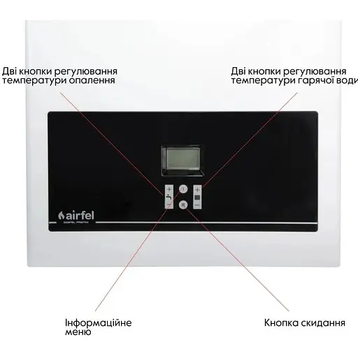 Котел газовый Airfel DigiFEL Premix 23 кВт двухконтурный навесной конденсационный с двумя теплообменниками A2CPX023DARU - фото 4
