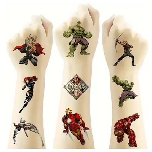 Набор временных татуировок "Супергерои мини" Fresh Tattoo superheroes-20-01 размер 5х5 см - фото 3