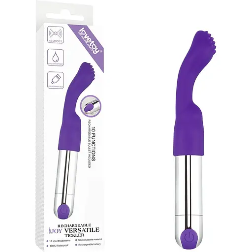 Вібратор Inny LoveToy Rechargeable Ijoy Versatile Tickler 14.5 см фіолетовий