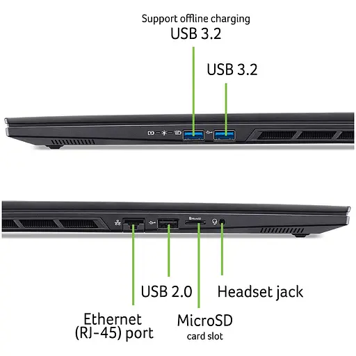 Ноутбук Игровой Acer Nitro 16S AI AN16S-61-R7LG AI 9365 la 50GHz, IPS, 32GB DDR5, 1TB, RTX 5060 8GB, Без ОС - фото 9