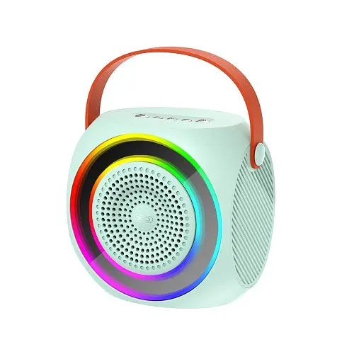Акустична система XO F42 Dazzling RGB bluetooth Karaoke Stereo with Microphone Синя - фото 3