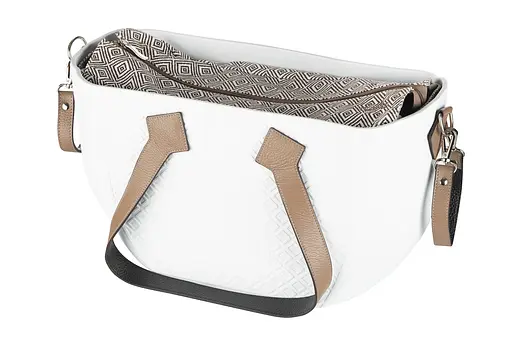 Сумка MyMia ручки кожа, коврик, ремни для коляски, бело-коричневый Nuvita det0018668 - фото 6