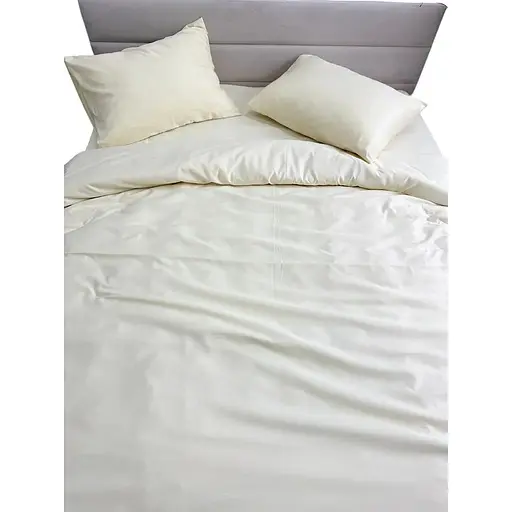 Комплект постельного белья Ecotton Cream Yellow двуспальный полисатин кремово-желтый (25359)