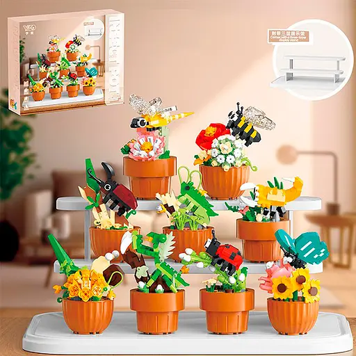 Конструктор Набір квітів у горщиках з комахами, P2294, 1670 деталей - фото 2