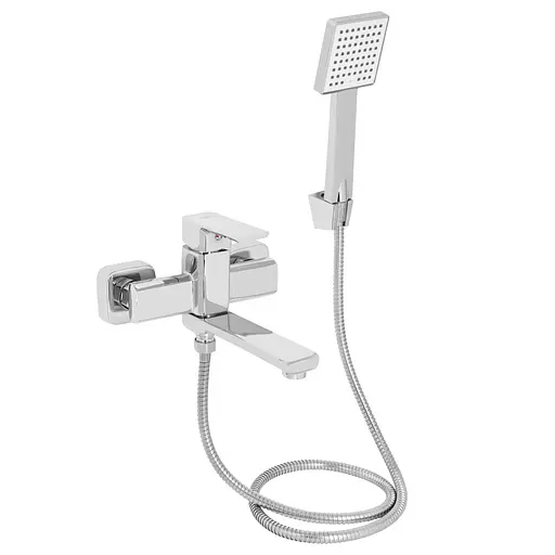 Змішувач для ванни Lidz Dozorca 0051 з поворотним виливом (з душовим гарнітуром) (k35) LDDOZ0051CRM45404 Chrome - фото 1