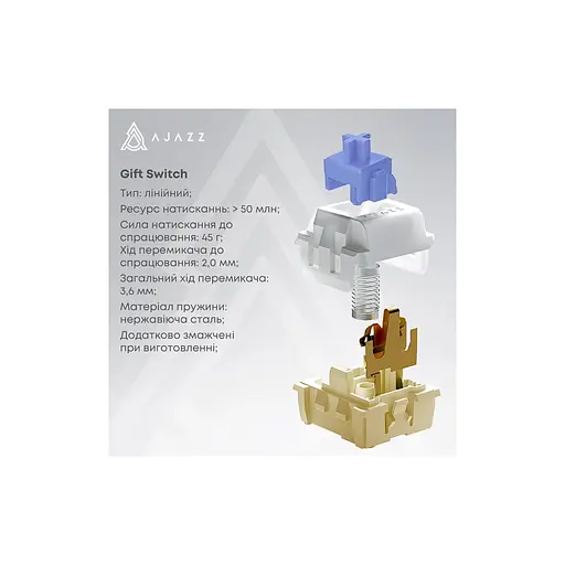 Клавіатура Ajazz AK820 Pro Gift Switch Black RGB USB/Wireless/Bluetooth UA Black (AK820PRO-G-BGY) - фото 12