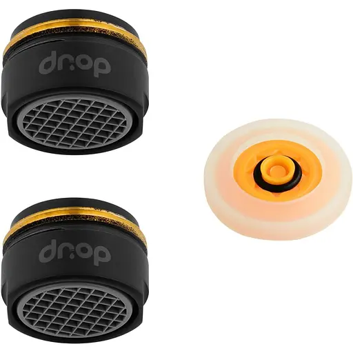 Набір для економії води Drop PM2+1GBL (насадка для душу + 2 аератори) - Економія 58%, чорний