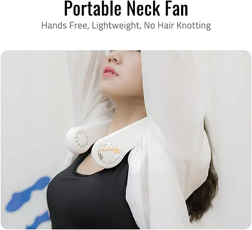 Портативный шейный вентилятор Type-C USB перезаряжается - фото 2