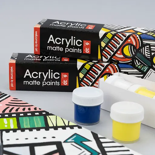 Набір акрилових фарб Arteo Geometric матовий 6x10 мл - фото 4