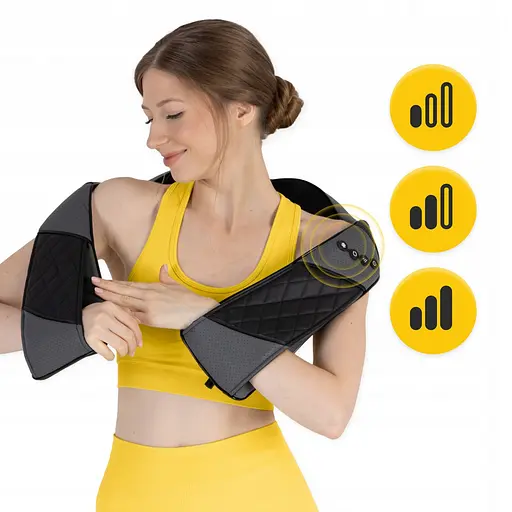 Накидка-масажер 4FIZJO Shiatsu Luxury+ для шиї та спини, акумуляторна 4FJ0563 Grey (P-5907739319104) - фото 4