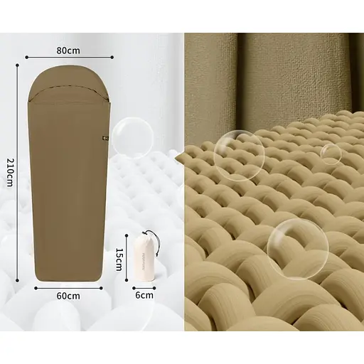 Підкладка для спального мішка Naturehike CNH22SD016 нейлон (Коричневий) - фото 5