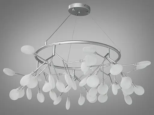 Вражаюча, ефектна люстра "Світлячок", 45 ламп, срібного кольору - фото 3