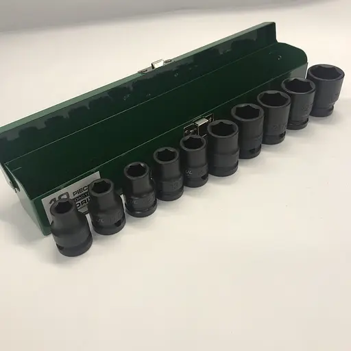 Комплект ударних головок 1/2, 10-24 мм 10 од. Toptul hoz0007633 - фото 2