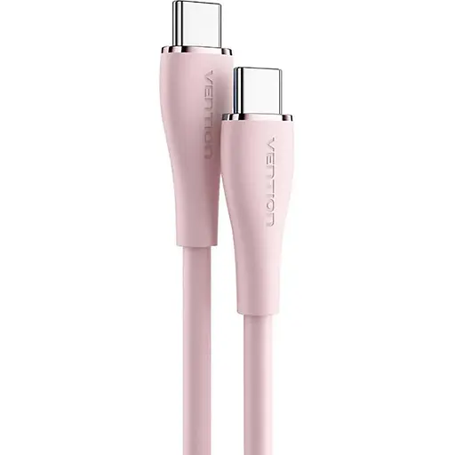 Кабель Vention USB 2.0 C Male to C Male 5A Cable 1 мpink Silicone Type (TAWPF)