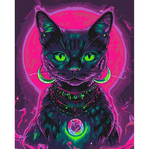 Картина за номерами на підрамнику Brushme Пухнаста віщунка