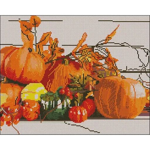 Алмазна мозаїка Strateg ПРЕМІУМ Осінь без підрамника розміром 40х50 см (ZAV4050-10) - фото 1