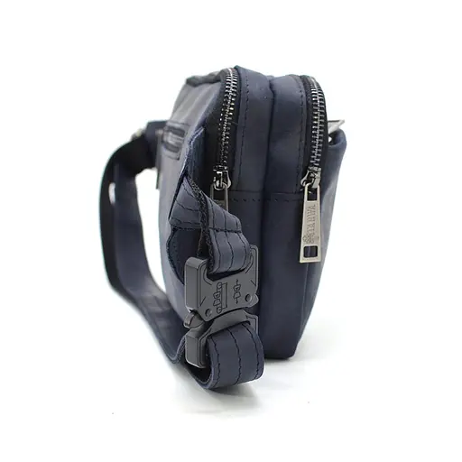 Кожаная мужская сумка на пояс TARWA 25х15х4 см sum0026018 - фото 5