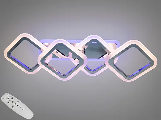 Світлодіодна люстра смарт світильник з пультом, 60Вт, хром - фото 1