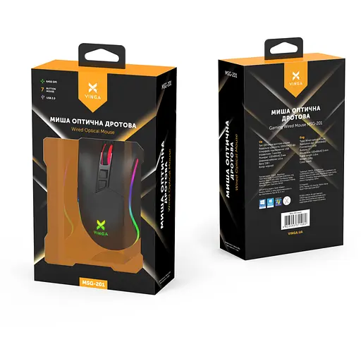 Мышка Vinga MSG-201 Black - фото 10