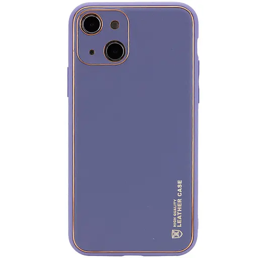 Шкіряний чохол Epik Xshield для Apple iPhone 14 Plus 6.7 Сірий/Lavender Gray