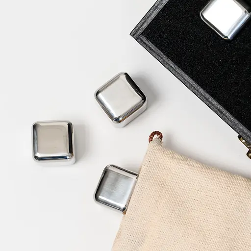 Подарунковий набір "Сталевий" (чорний) - 6 сталевих кубиків  - фото 6