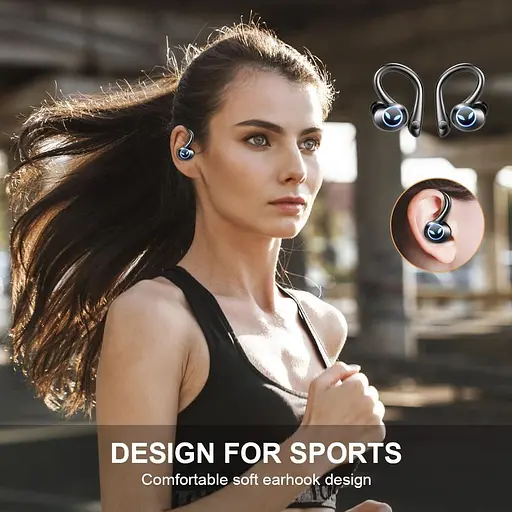 Бездротові спортивні Bluetooth навушники TWS Q25 Pro водонепроникні з сенсорами і мікрофоном Чорні - фото 9