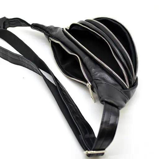 Шкіряна чоловіча сумка на пояс TARWA 11х30х5 см nsa0001309 - фото 4