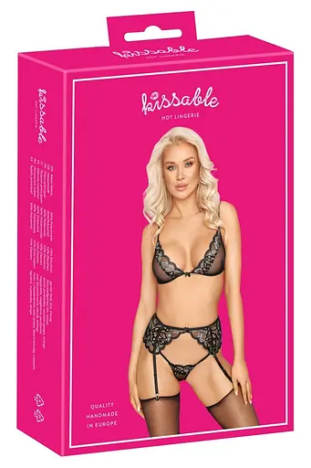 Комплект Kissable Suspender Pola L/XL черный - фото 5