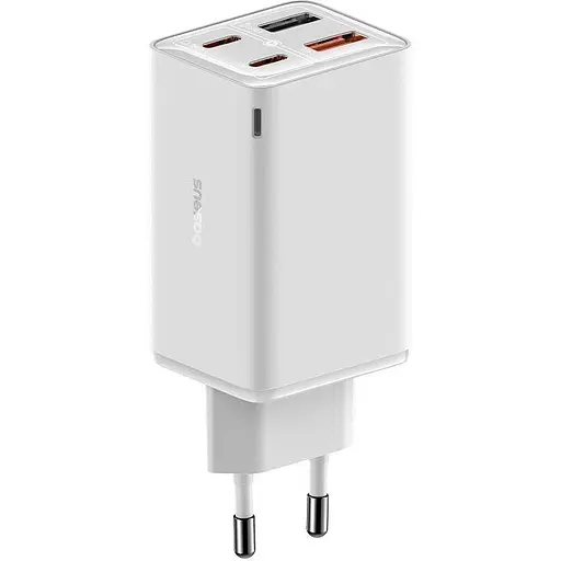Зарядний пристрій Baseus GaN6 Pro 100W Fast Charger (4 виходи 2 Type-C + 2 USB-A) + кабель Type-C 100W (CCGAN100E6) - фото 1