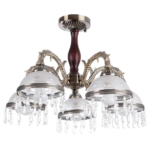 Люстра потолочная Brille классическая E27 60W BZ (BKL-460C/5)