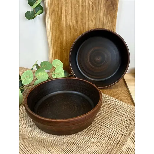 Миска под бануш керамическая (глиняная) Гладкая 1.1 л - фото 4