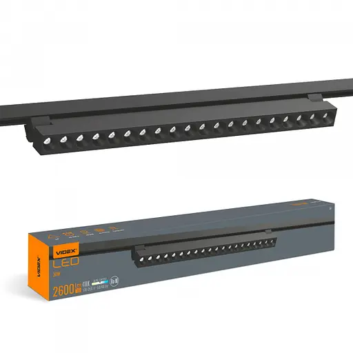LED светильник трековий VIDEX TR06 30W 4100K 220V черный - фото 1