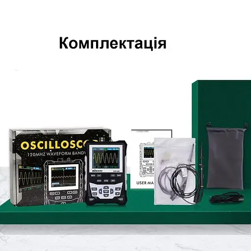 Осцилограф цифровий Kkmoon DS0120M портативний з акумулятором - фото 7