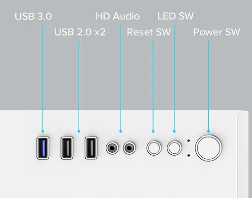 Корпус GameMax Infinity Mini White (Infinity Mini White) Без БП - фото 12