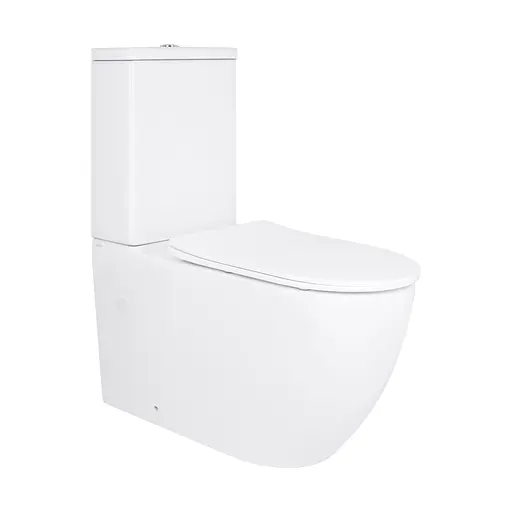 Унитаз напольный Qtap Grand Ultra Quiet безободковый с сиденьем Soft-close White QT26228301W, Белый - фото 1