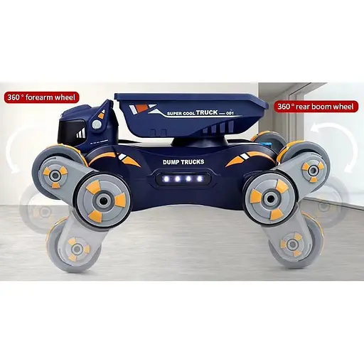 Радиоуправляемый робот JJRC Q187-A Light Spray Stunt Robot Dog Orange/Blue [119114] - фото 3