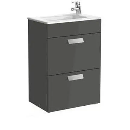 Тумба з умивальником Roca Debba 50 см антрацит A855904153 - фото 1