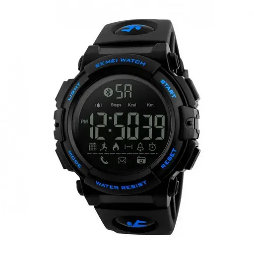 Чоловічий спортивний наручний годинник Skmei 1303 з крокоміром Синій - фото 2