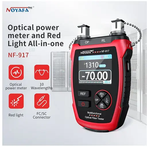 Кабельний тестер Noyafa NF-917 FC ST SC VFL OPM багатофункціональний (18889) - фото 5