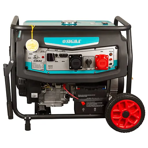 Бензиновий генератор Sigma 220-380В 9.5/10.0 кВт, одно/трифазний, ручний/електро запуск (5710531) - фото 8