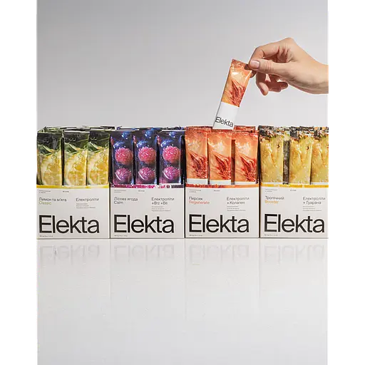 Напій розчинний з електролітами з екстрактом гуарани з підсолоджувачем з тропічним смаком Booster Elekta 150 г (30 уп по 5 г) - фото 6