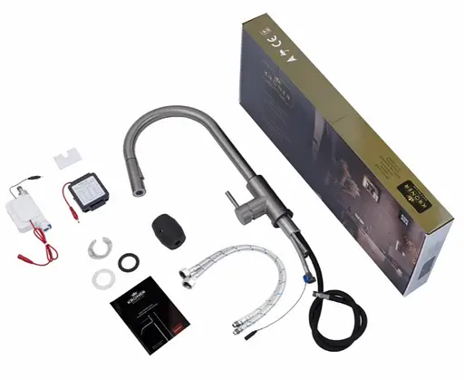 Змішувач для кухні з висувним виливом Kroner KRP Edelstahl Klassisch - PVD03916 сенсорний (CV032496) - фото 9